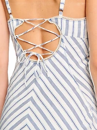 Stripy Maxi Dress with Straps