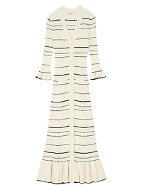 Stripy Knit Midi Dress