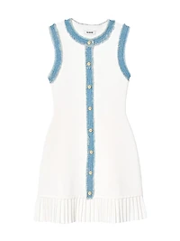 Mini Knit Dress with Ruffle