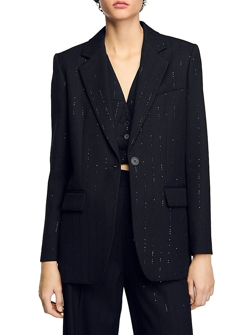 Sequinned Suit Jacket