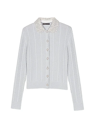 Cardigan with Jewellery Collar