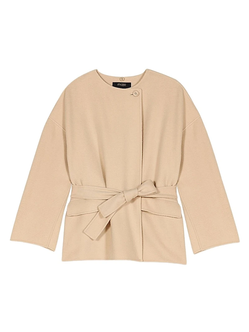 Double-Faced Coat with Scarf