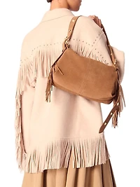 Double-Breasted Fringed Coat