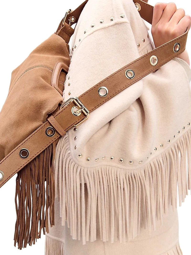 Double-Breasted Fringed Coat