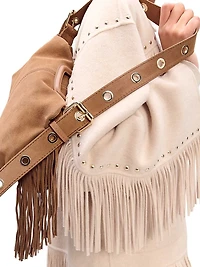 Double-Breasted Fringed Coat