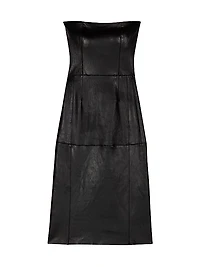 Bustier Leather Midi Dress