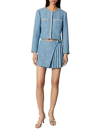 Short Sequin Tweed Jacket