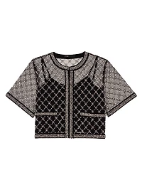 Embroidered Tulle Top