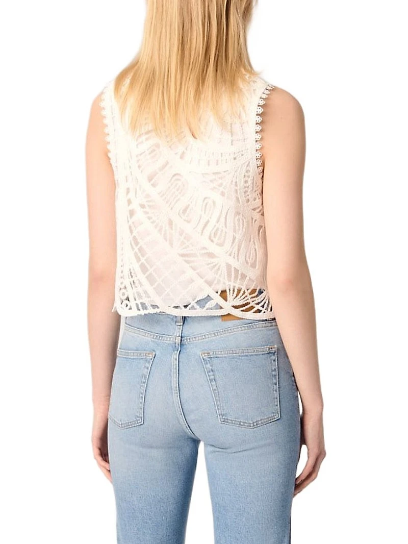 Crochet-Knit Top