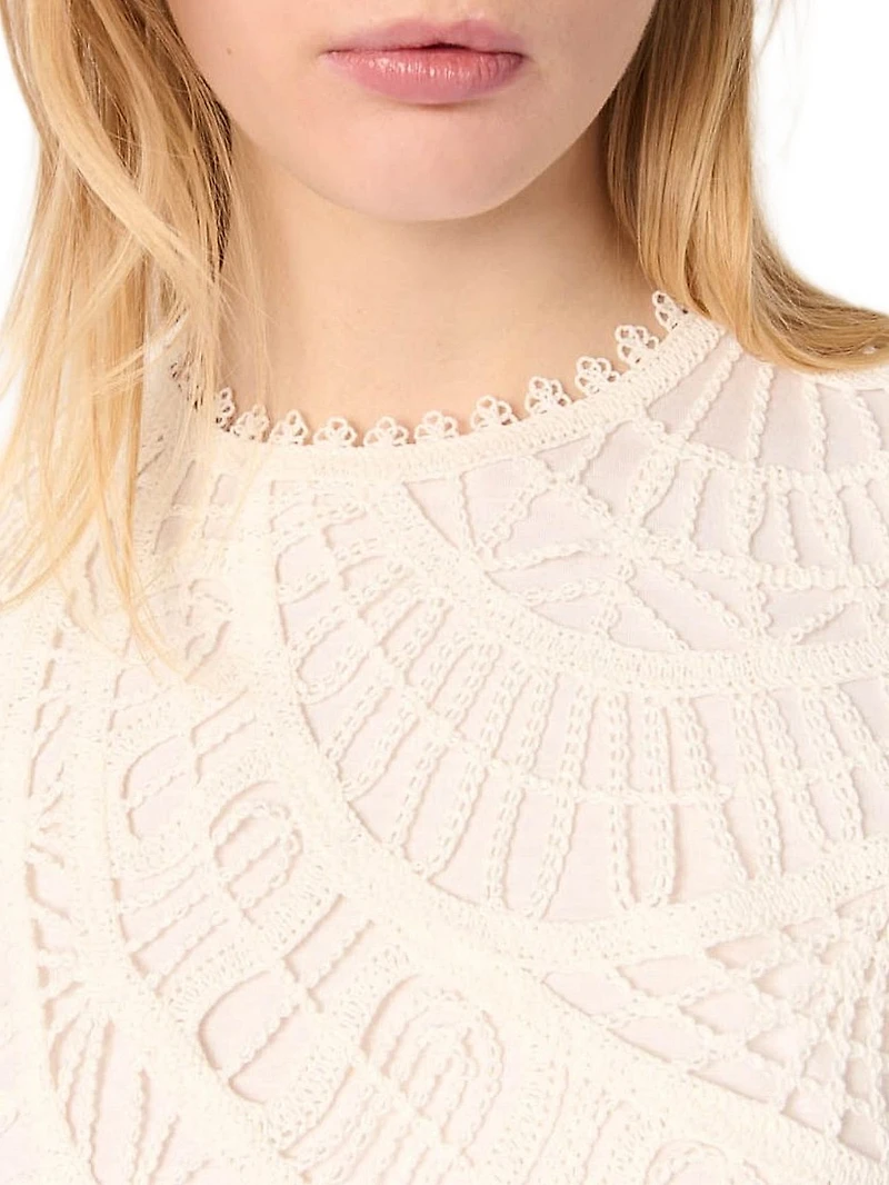 Crochet-Knit Top