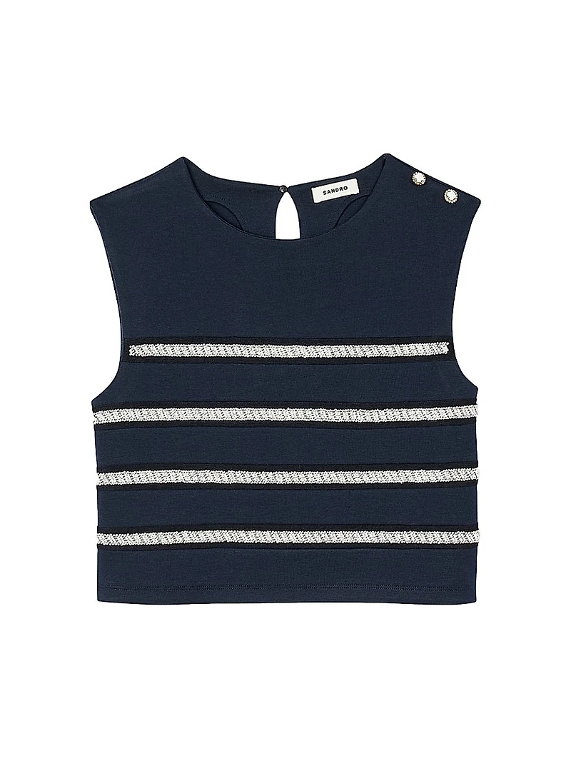 Sleeveless Striped T-Shirt