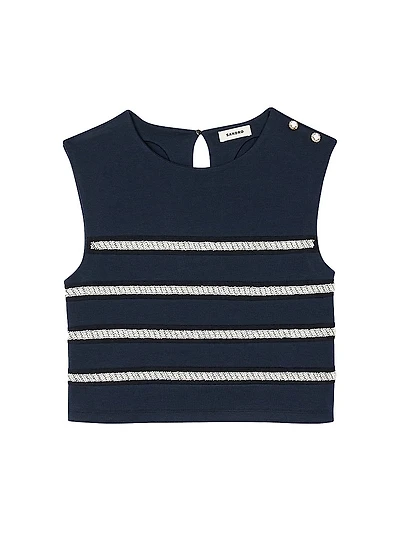Sleeveless Striped T-Shirt
