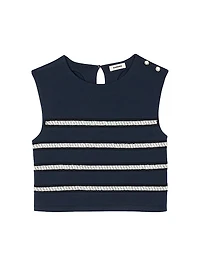 Sleeveless Striped T-Shirt