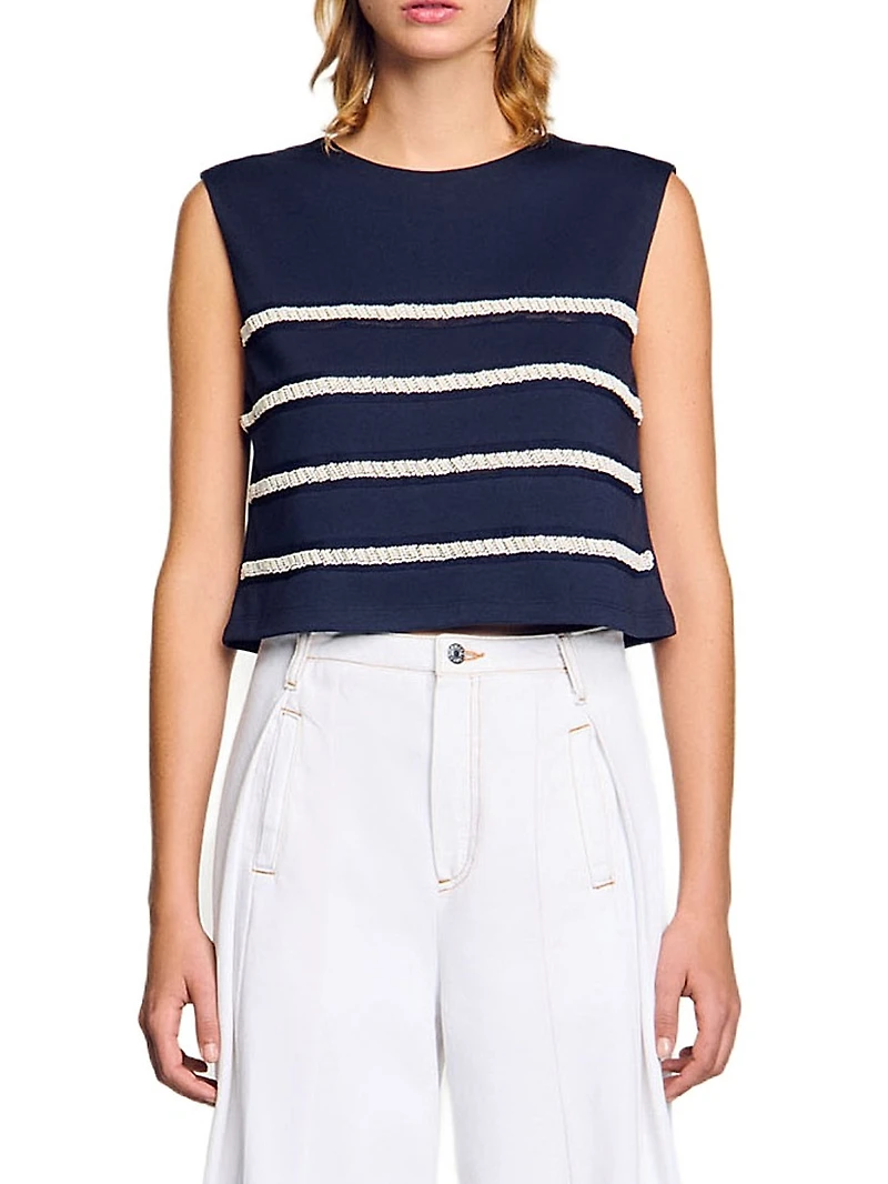 Sleeveless Striped T-Shirt