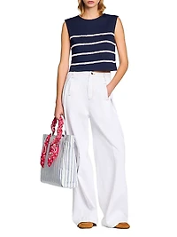 Sleeveless Striped T-Shirt