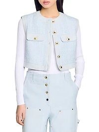 Ribbed Sweater with Tunisian Collar
