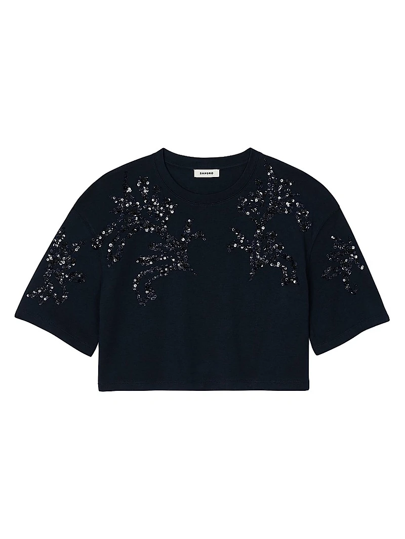 T-Shirt with Beaded Details