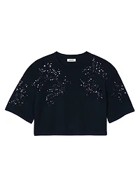 T-Shirt with Beaded Details