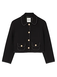 Peter Pan Collar Cropped Jacket
