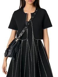 Cropped Short Sleeve Cardigan