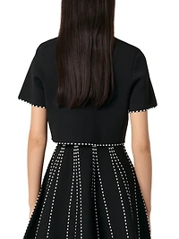 Cropped Short Sleeve Cardigan