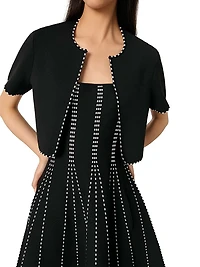 Cropped Short Sleeve Cardigan