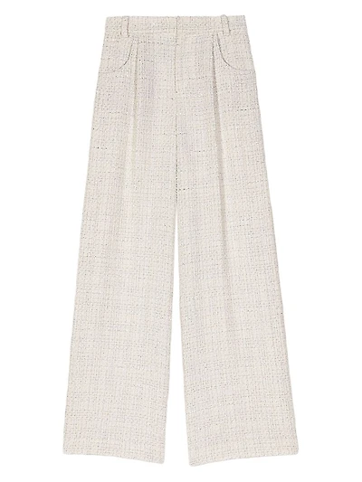 Wide-Leg Tweed Trousers