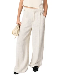 Wide-Leg Tweed Trousers