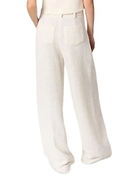 Wide-Leg Tweed Trousers