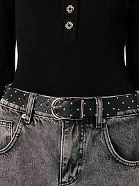 Low-Neck Rib Knit Sweater