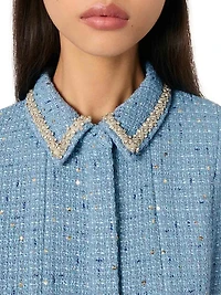 Sequin Tweed Mini Dress