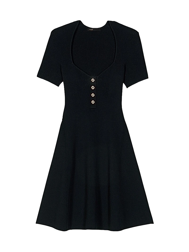 Rib Knit Mini Dress