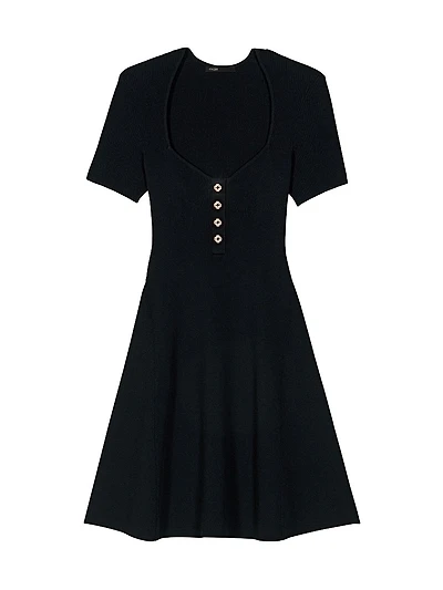 Rib Knit Mini Dress