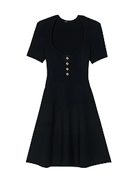 Rib Knit Mini Dress
