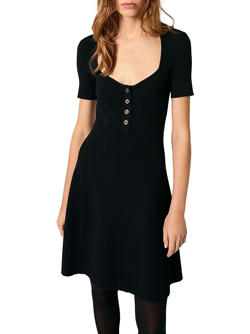 Rib Knit Mini Dress