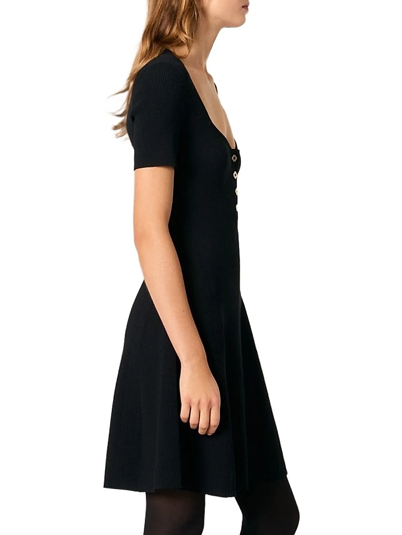 Rib Knit Mini Dress