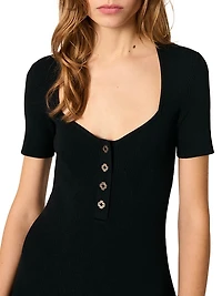 Rib Knit Mini Dress