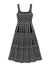 Jacquard Knit Midi Dress