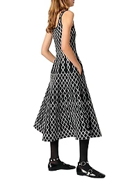 Jacquard Knit Midi Dress