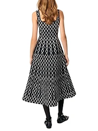 Jacquard Knit Midi Dress
