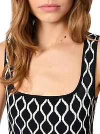 Jacquard Knit Midi Dress