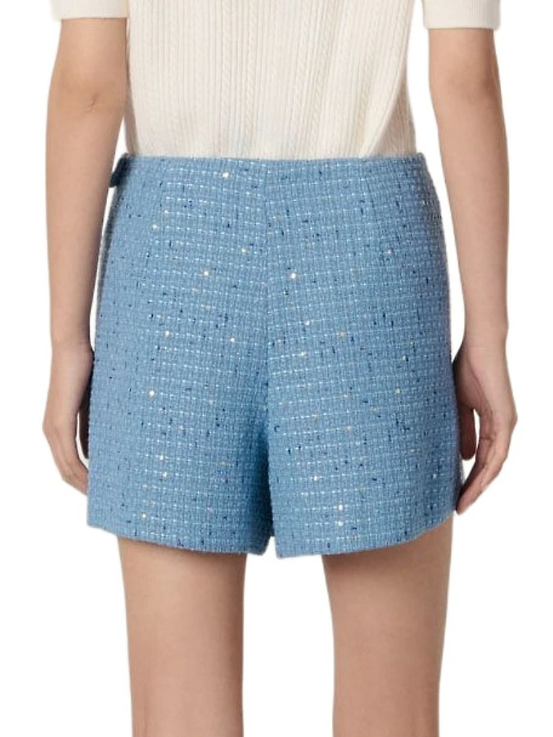 Pleated Tweed Skort