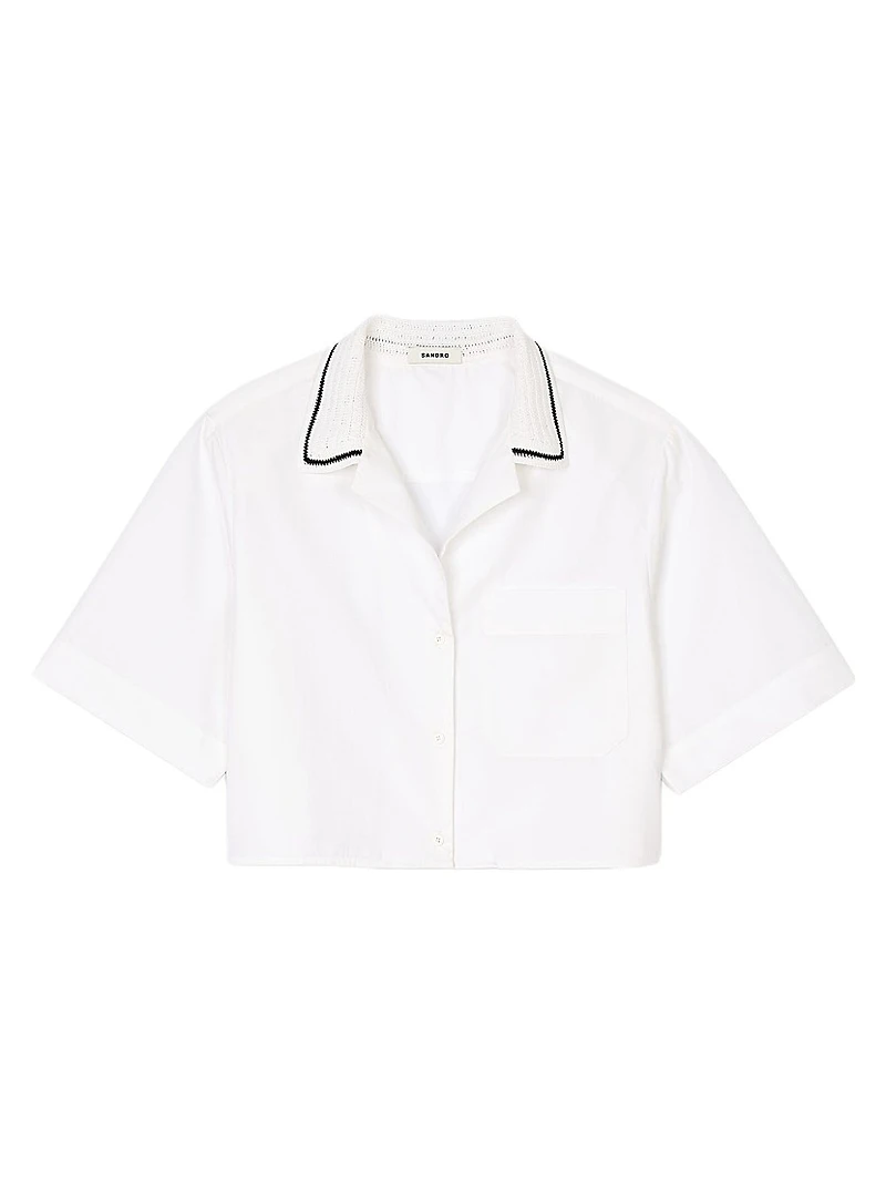 Crochet Collar Shirt