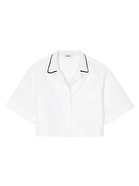 Crochet Collar Shirt