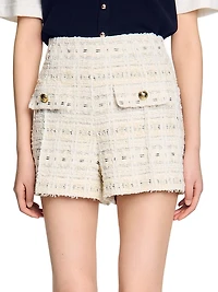 Decorative Tweed Shorts