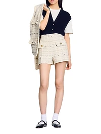 Decorative Tweed Shorts