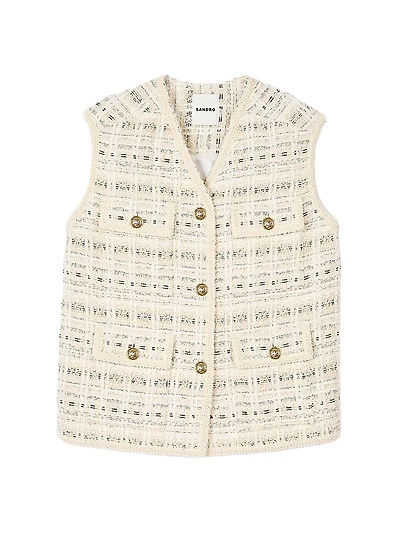Sleeveless Tweed Jacket
