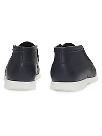 Desert Boots in Tumbled Leather with Apron Toe