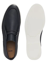 Desert Boots in Tumbled Leather with Apron Toe