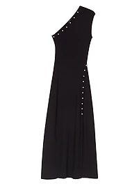 Asymmetric Knit Maxi Dress